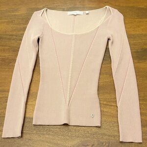 Guess Pink Ribbed Women's sweater top small